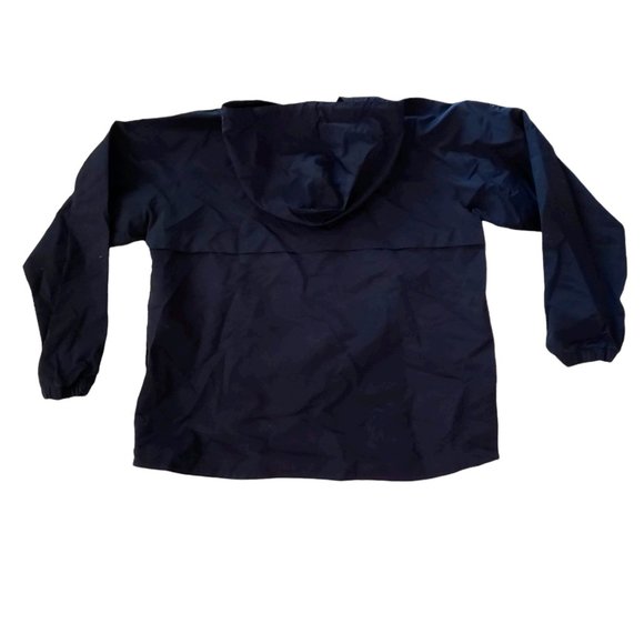 VTG Ralph Lauren Polo Jeans Co. Navy Hooded 1/4 Zip Jacket Packable Large - Picture 2 of 6